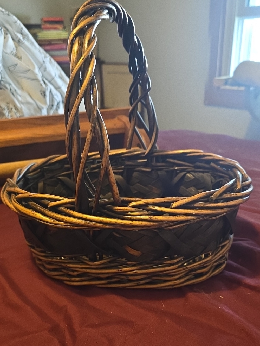 Woven Decorative Basket in Brown and Black - Home Accents